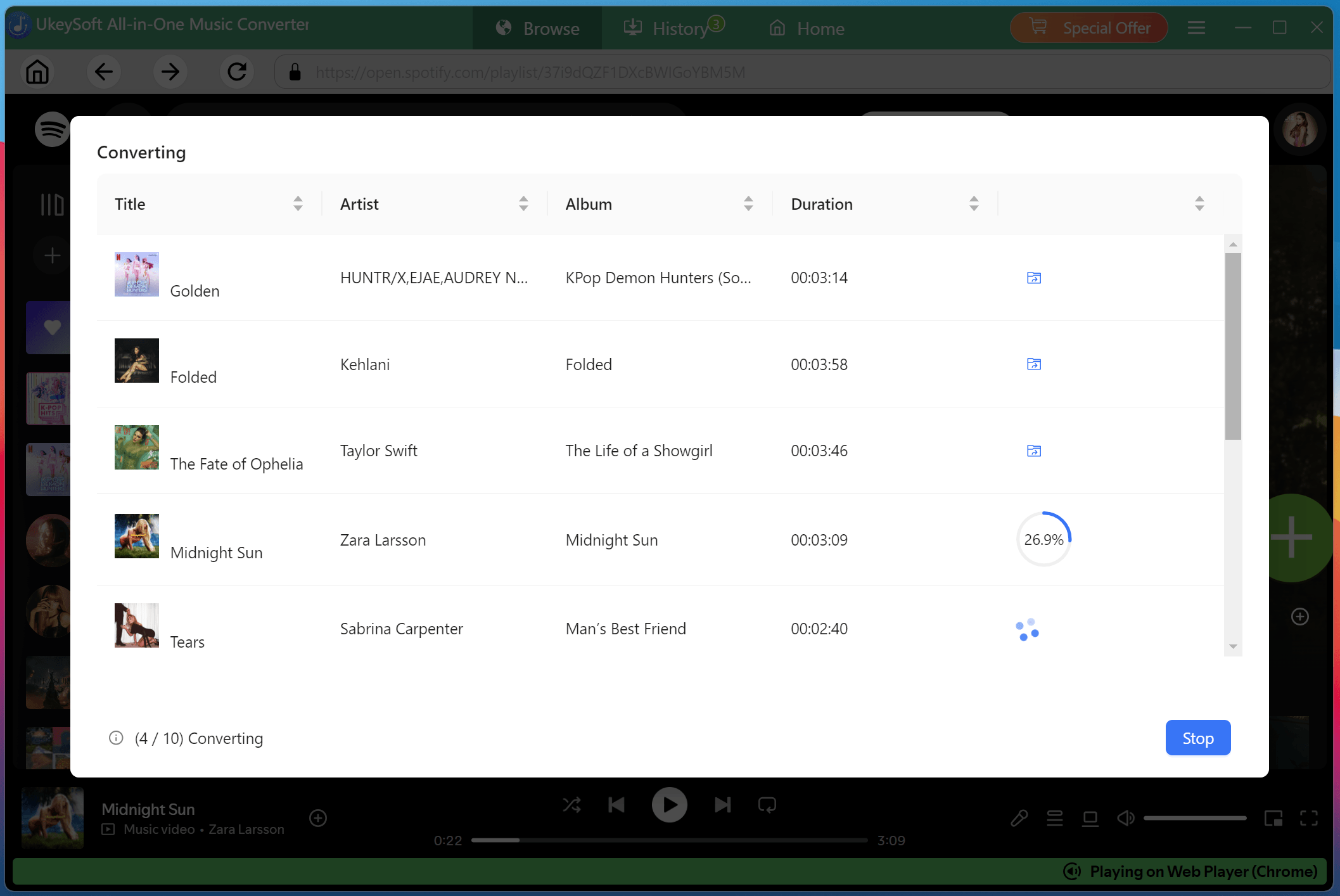 batch convert Spotify songs